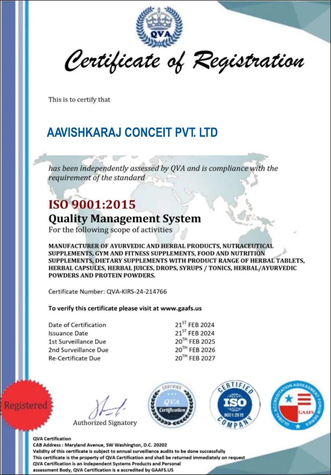 Certificate